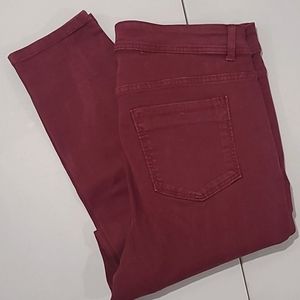 Item #8 Love & Legend Dark Red Stretch Jean NWOT sz 12.